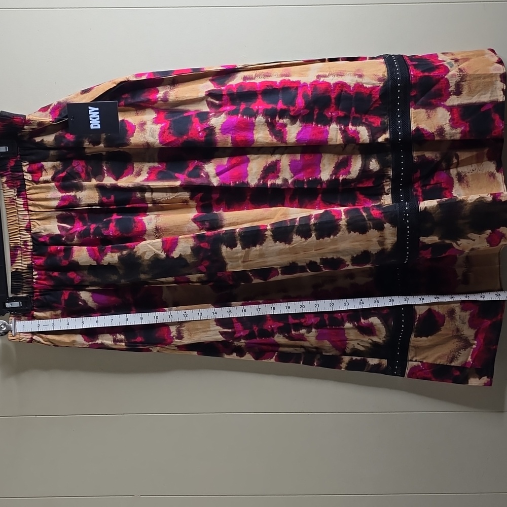 DKNY Women's Leaf Print A-Line Skirt  Large - Picture 13 of 16